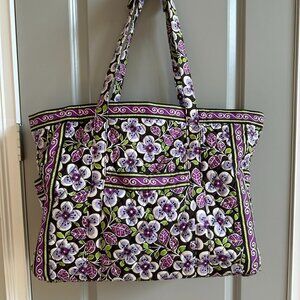 Vera Bradley Floral Tote Bag - Plum Petals